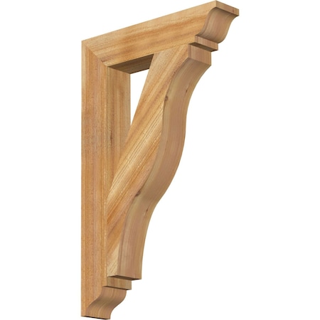 Ekena Millwork Funston Traditional Rough Sawn Bracket, Western Red Cedar, 4"W x 20"D x 32"H BKT04X20X32FST01RWR